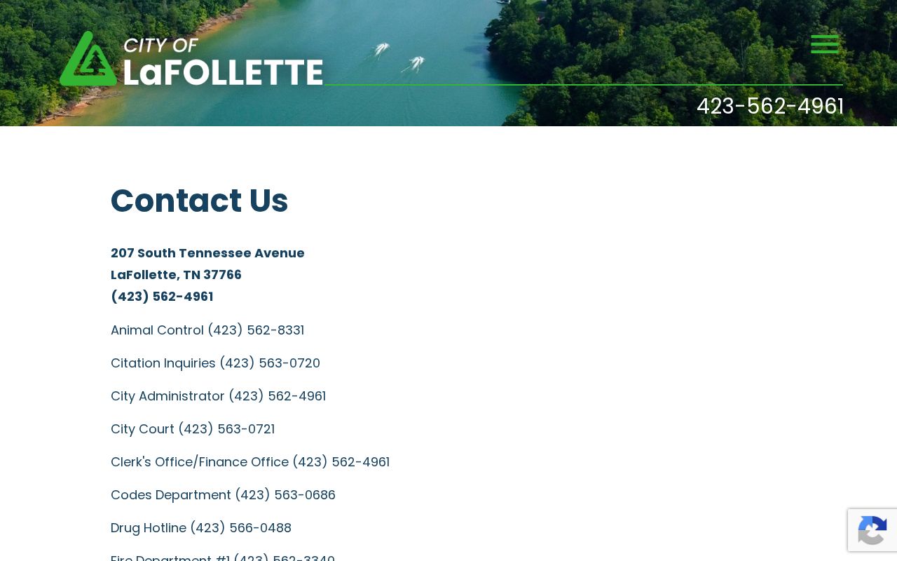 LaFollette citation inquiry and City Court contact route